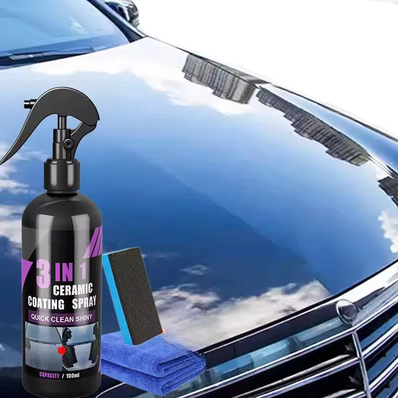 Ceramic Car Coating with Spray-On Application and Hydrophobic 12-Month Protection
