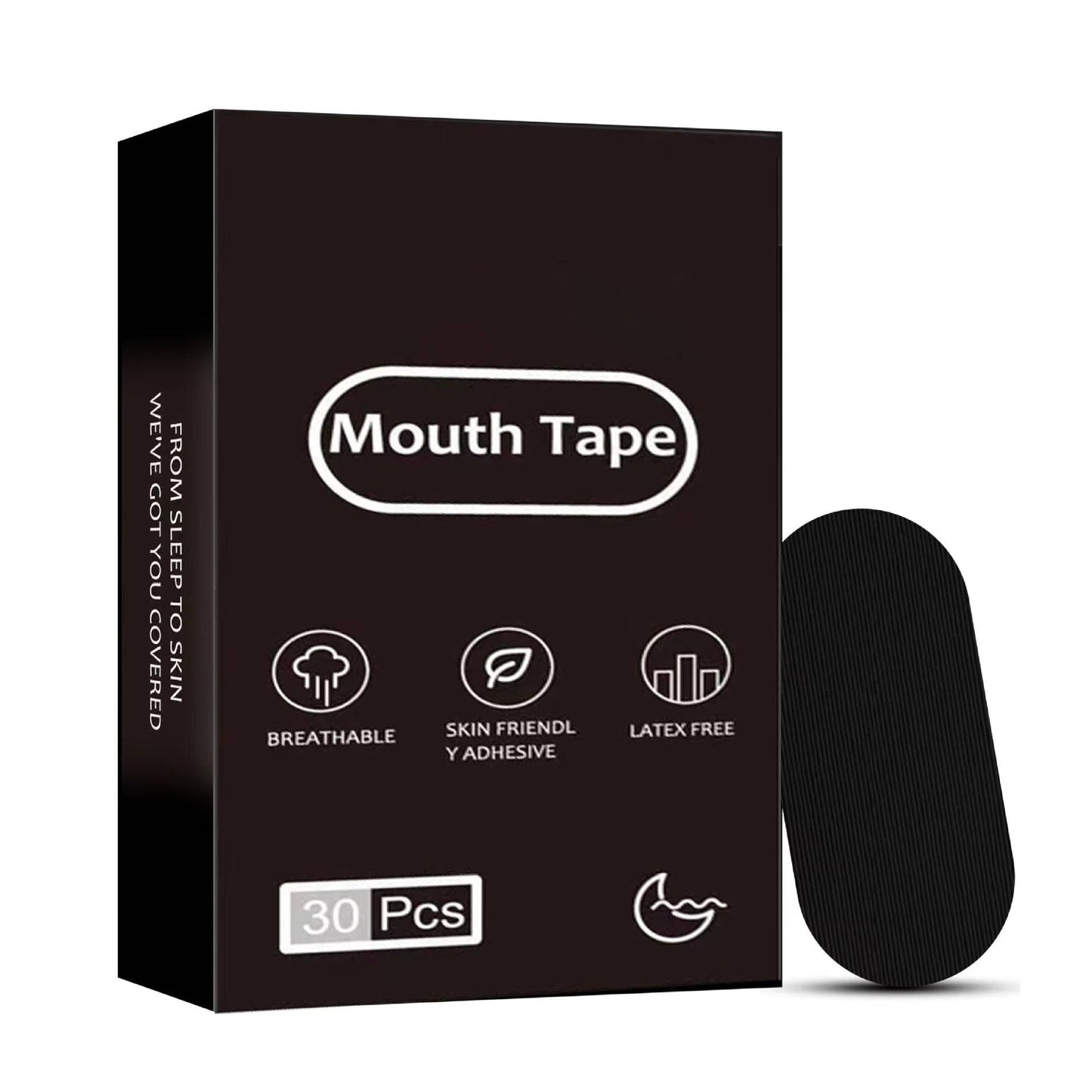 Nasal Breathing Strips with Bamboo Charcoal Fiber and Hypoallergenic Adhesive