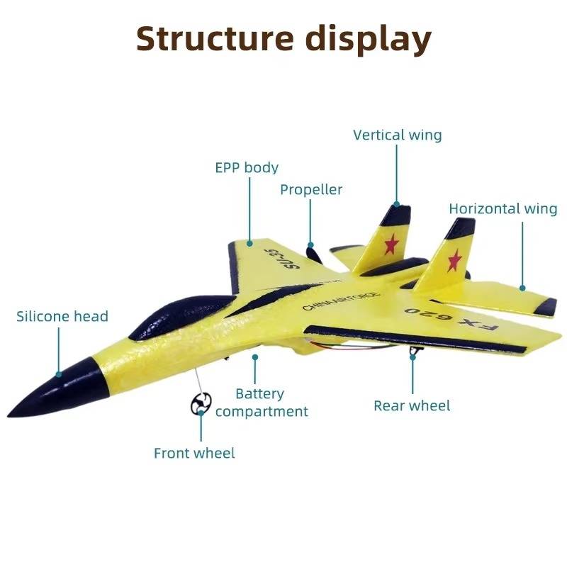 Beginner RC Airplane with Three-Axis Gyro and LED Night Lights, Ready-to-Fly