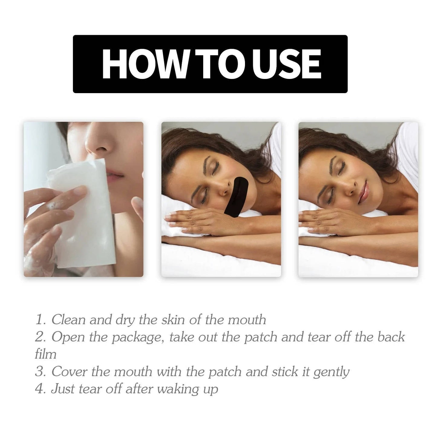 Nasal Breathing Strips with Bamboo Charcoal Fiber and Hypoallergenic Adhesive