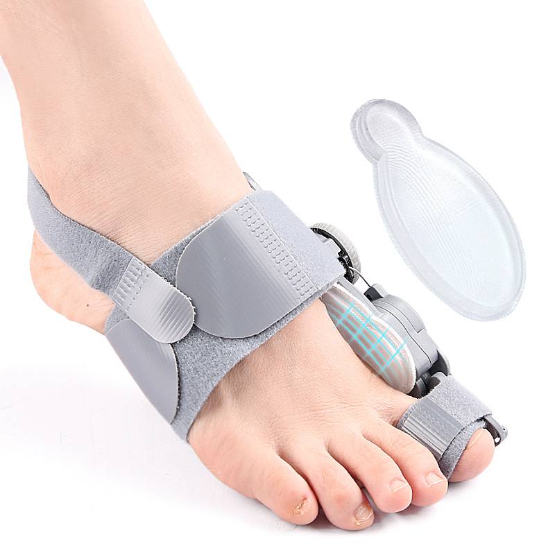 Adjustable Bunion Corrector with Silicone Cushioning and Heel Strap, Universal Size