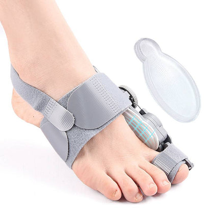 Adjustable Bunion Corrector with Silicone Cushioning and Heel Strap, Universal Size