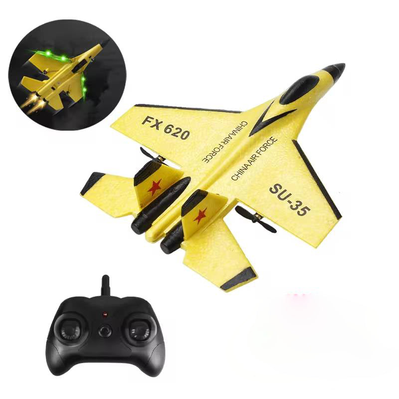 Beginner RC Airplane with Three-Axis Gyro and LED Night Lights, Ready-to-Fly