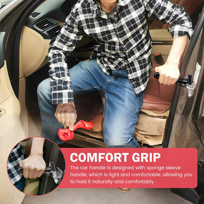 Car Door Assist Handle with Foam Grip and Emergency Tools, 2 Pack