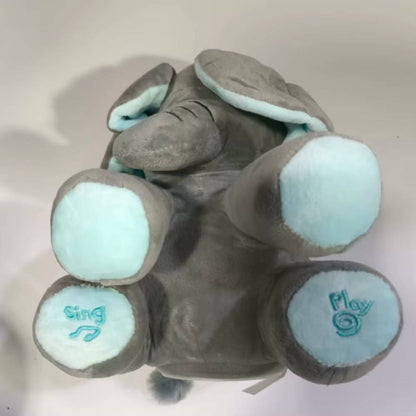 Interactive Plush Elephant with Peekaboo and Singing Modes for Toddlers