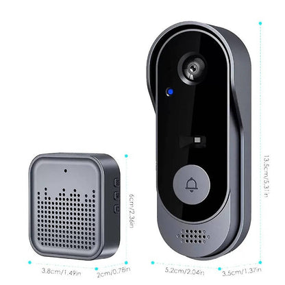 Wireless Video Doorbell with Motion Detection and Night Vision, Local Storage