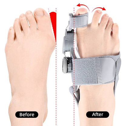 Adjustable Bunion Corrector with Silicone Cushioning and Heel Strap, Universal Size