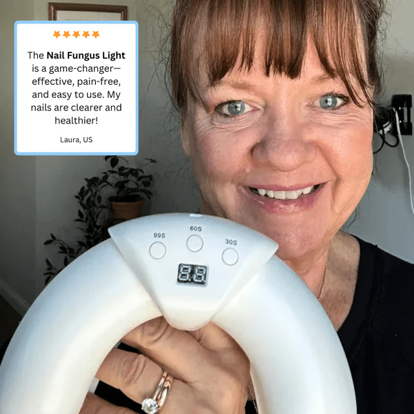 LED Nail Fungus Treatment Device with Dual Wavelength Light and Auto 7-Minute Sessions