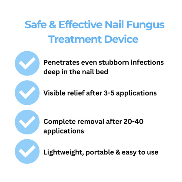 LED Nail Fungus Treatment Device with Dual Wavelength Light and Auto 7-Minute Sessions