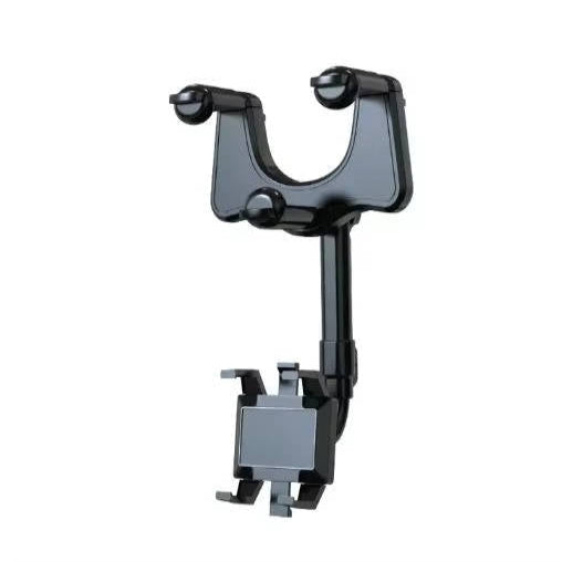 Rearview Mirror Phone Holder with 360 Degree Rotation and Foldable Arm