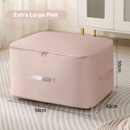 Compression Storage Bag with Built-In Zipper and Durable Handles, Water-Resistant Fabric