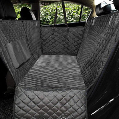 Waterproof Dog Car Seat Hammock with Mesh Window and Zippered Side Protection