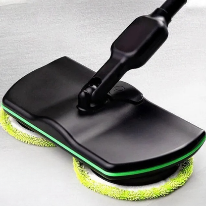 Dual Motor Electric Spin Mop with 180 Degree Rotating Head and Extendable Pole