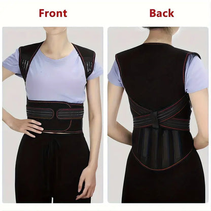 Magnetic Lower Back Support Brace with 108 Magnets and Infrared Heating, Detachable Neck Piece