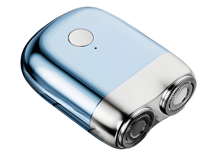 Electric Shaver with Rechargeable Battery and Water-Resistant Body, Compact Travel Size