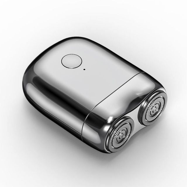 Electric Shaver with Rechargeable Battery and Water-Resistant Body, Compact Travel Size