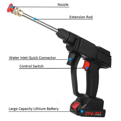 Portable Handheld Pressure Washer with Rechargeable Battery and 12000 RPM Motor