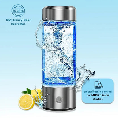 Portable Hydrogen Water Generator with Electrolysis System and Rechargeable Battery