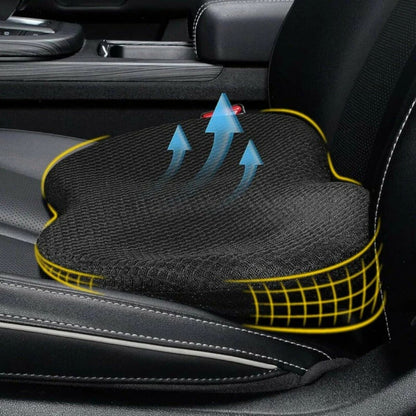 Car Seat Cushion with 3.5-Inch Height Boost and Contoured Memory Foam, Removable Cover