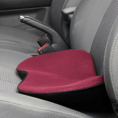 Car Seat Cushion with 3.5-Inch Height Boost and Contoured Memory Foam, Removable Cover