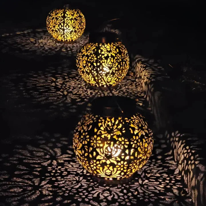 Solar LED Pendant Light with Remote Control and Adjustable Brightness, Weatherproof Design
