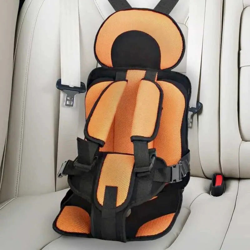 Car Seat Cushion with Adjustable Five-Point Harness and Breathable Mesh, Non-Slip Base