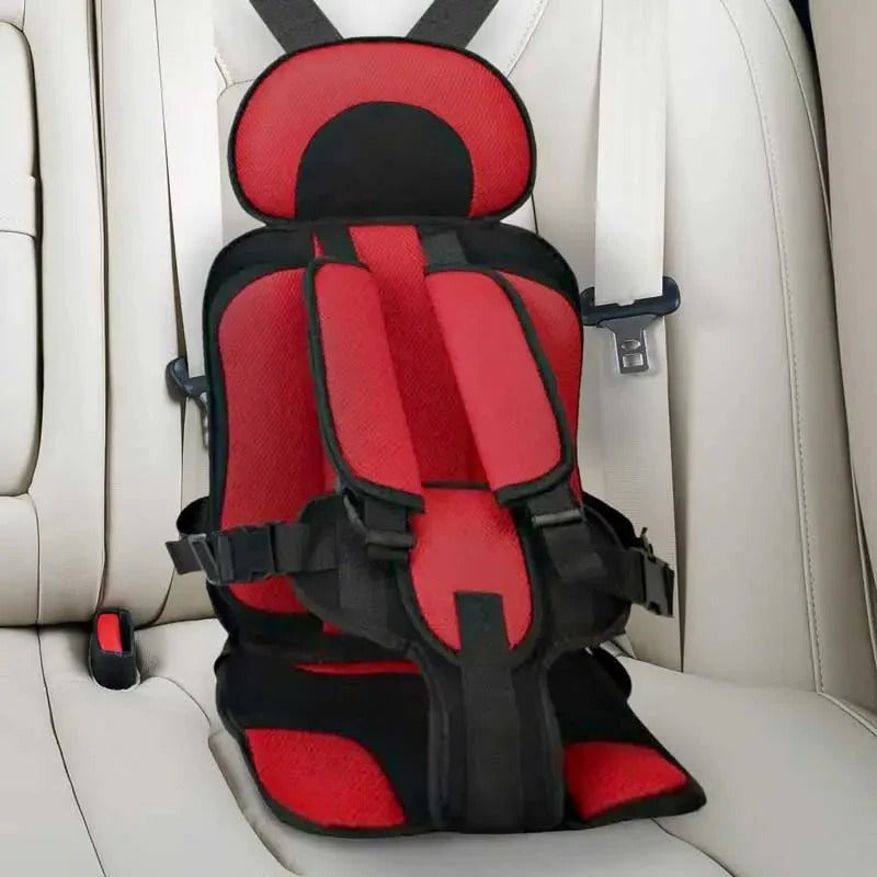 Car Seat Cushion with Adjustable Five-Point Harness and Breathable Mesh, Non-Slip Base
