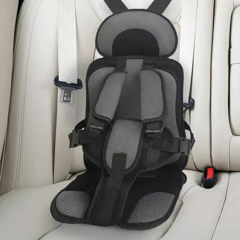 Child Car Seat Cushion with Adjustable Harness and Breathable Mesh, Non-Slip Base