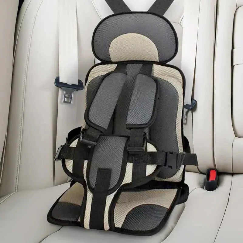 Car Seat Cushion with Adjustable Five-Point Harness and Breathable Mesh, Non-Slip Base