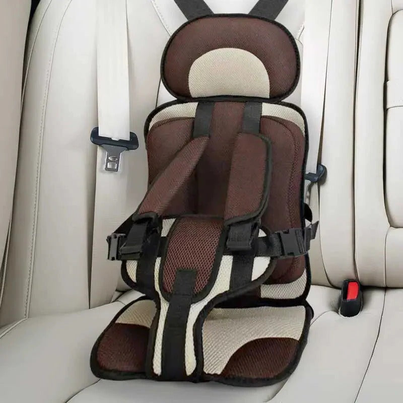 Car Seat Cushion with Adjustable Five-Point Harness and Breathable Mesh, Non-Slip Base