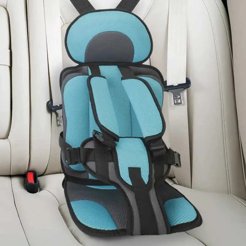 Car Seat Cushion with Adjustable Five-Point Harness and Breathable Mesh, Non-Slip Base