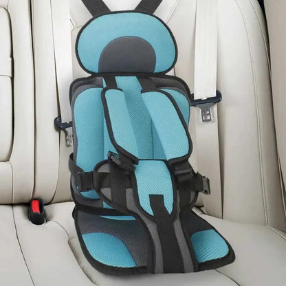 Car Seat Cushion with Adjustable Five-Point Harness and Breathable Mesh, Non-Slip Base