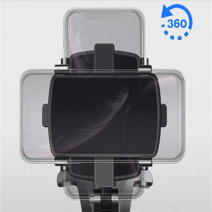 Car Phone Mount with 360° Rotation and One-Hand Release for Visor, Mirror and Dashboard
