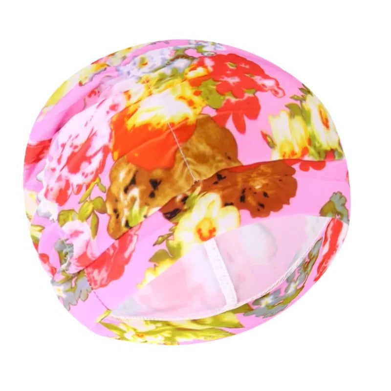 Turban Twist Swimming Cap with Stretchable Structure and Quick Drying Material