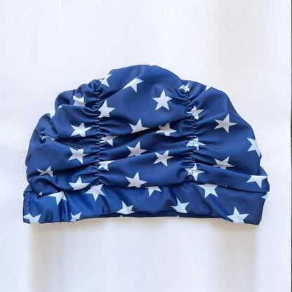 Turban Twist Swimming Cap with Stretchable Structure and Quick Drying Material