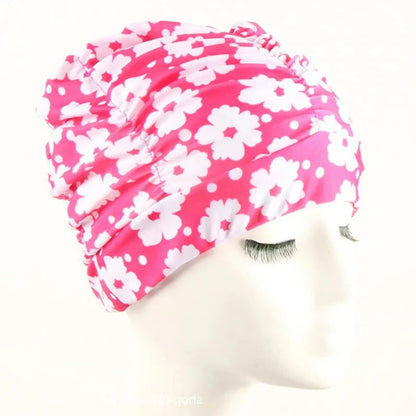 Turban Twist Swimming Cap with Stretchable Structure and Quick Drying Material
