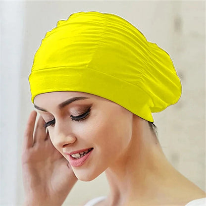Turban Twist Swimming Cap with Stretchable Structure and Quick Drying Material