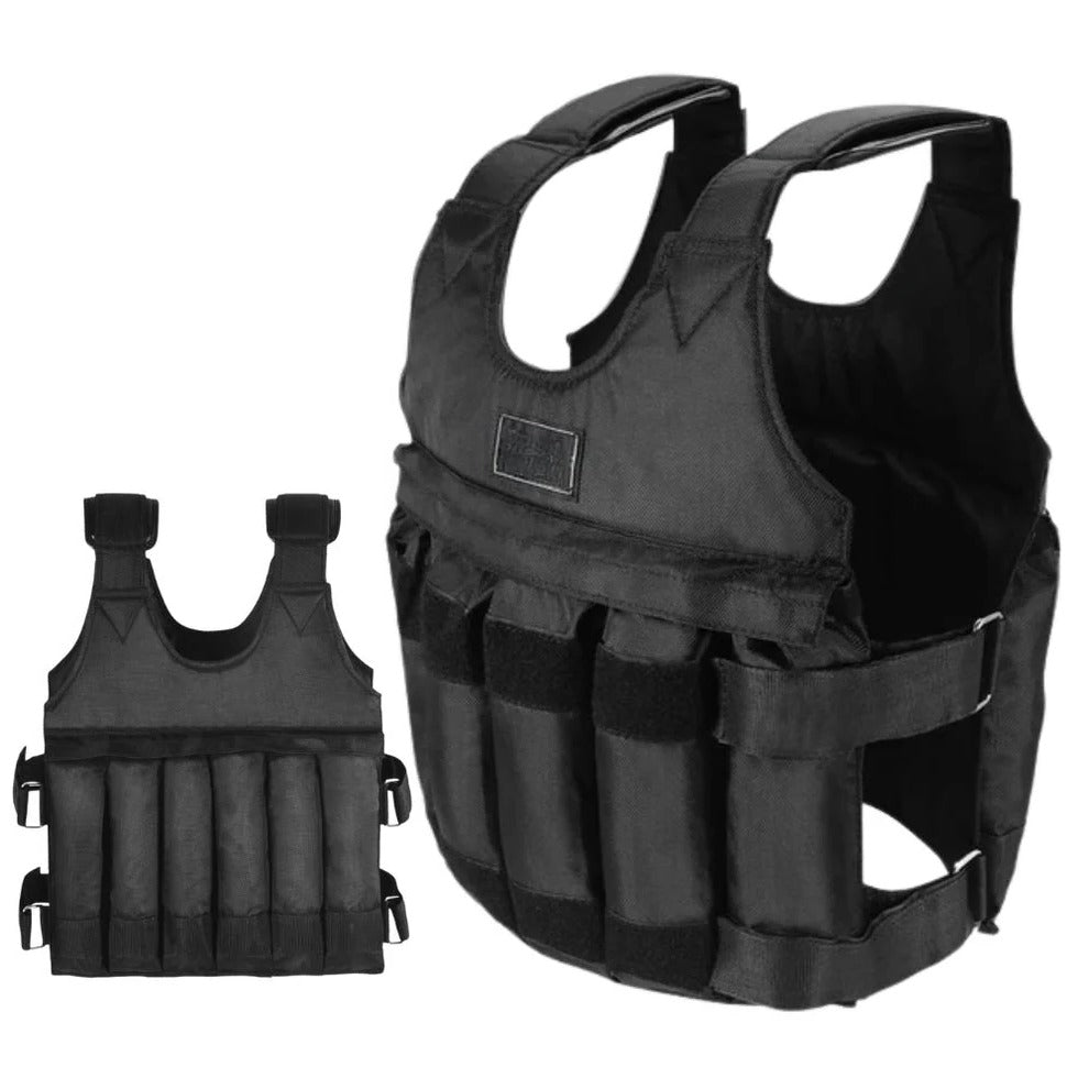 Adjustable Weighted Vest with Removable Pouches and Ergonomic Fit, Up to 110 Lb Capacity