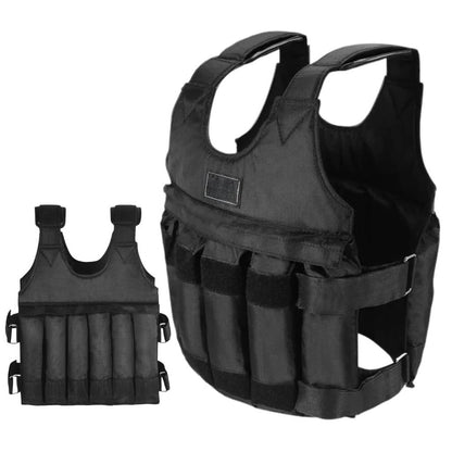 Adjustable Weighted Vest with Removable Pouches and Ergonomic Fit, Up to 110 Lb Capacity