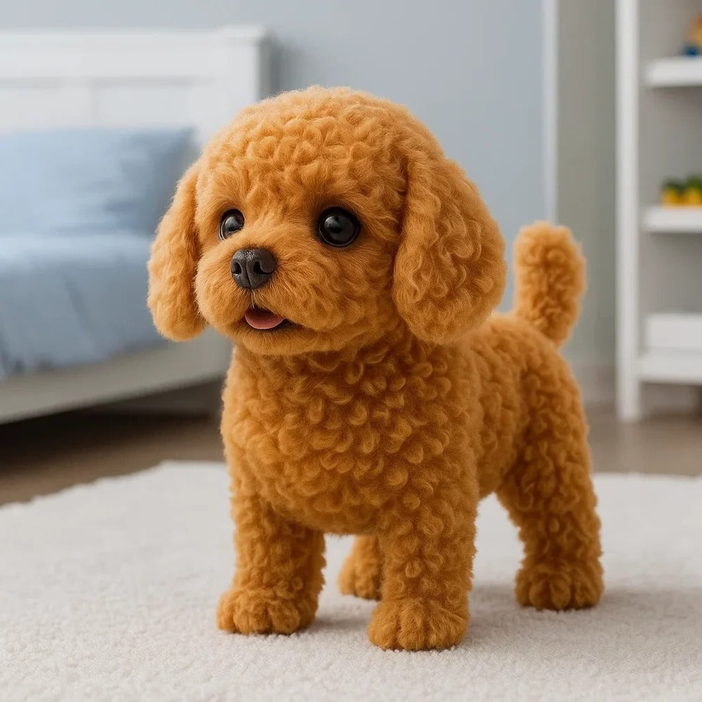 Walking Plush Puppy with Touch Sensors and Realistic Barking Sounds