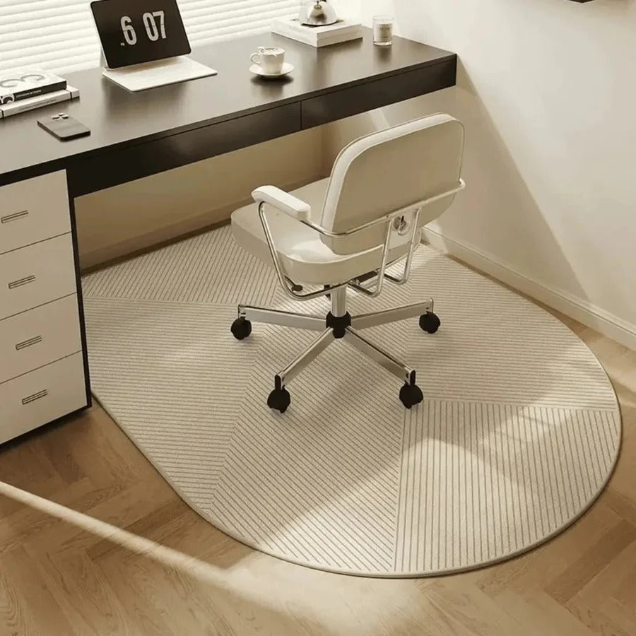 Chair Floor Mat with Low-Pile Surface and Non-Slip Backing for Hardwood Floors