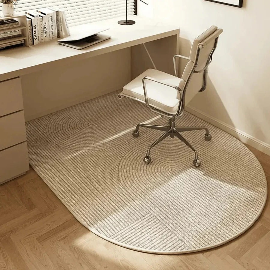 Chair Floor Mat with Low-Pile Surface and Non-Slip Backing for Hardwood Floors