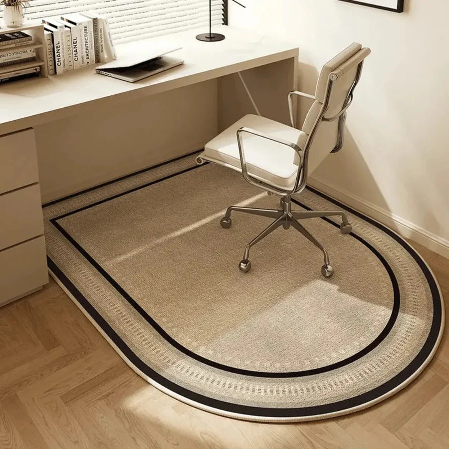 Chair Floor Mat with Low-Pile Surface and Non-Slip Backing for Hardwood Floors