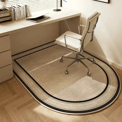 Chair Floor Mat with Low-Pile Surface and Non-Slip Backing for Hardwood Floors