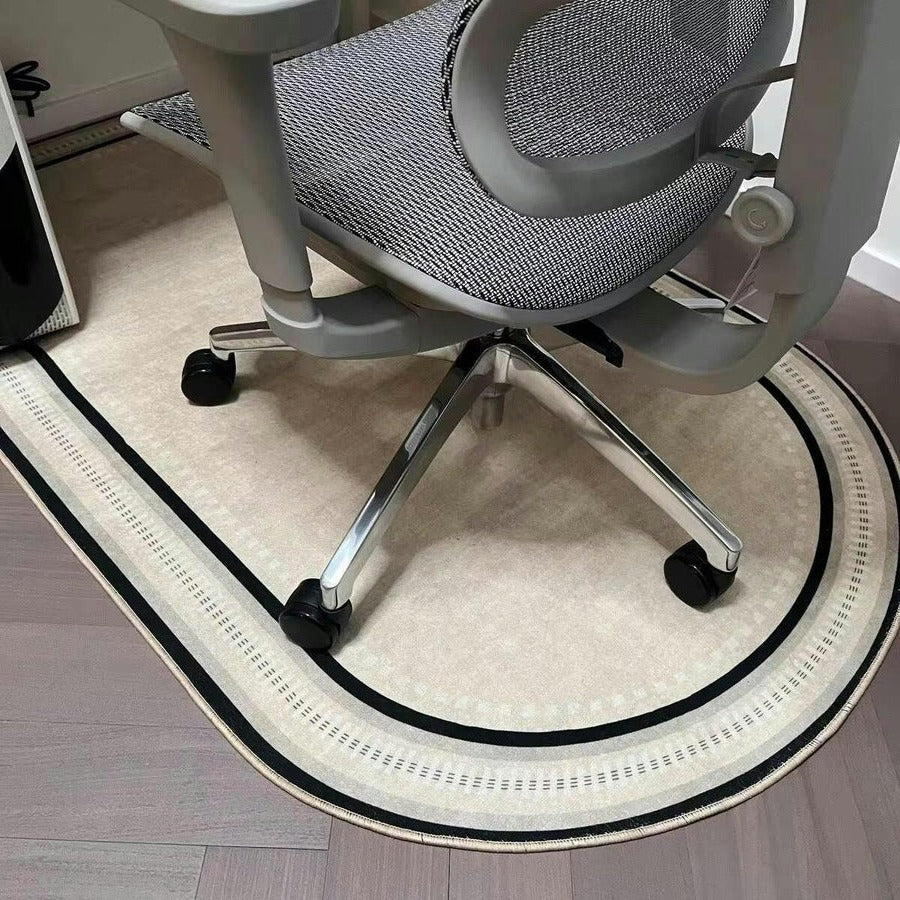 Chair Floor Mat with Low-Pile Surface and Non-Slip Backing for Hardwood Floors