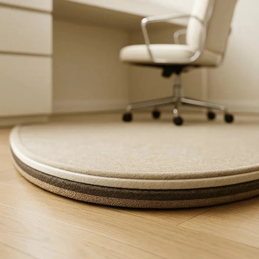 Chair Floor Mat with Low-Pile Surface and Non-Slip Backing for Hardwood Floors