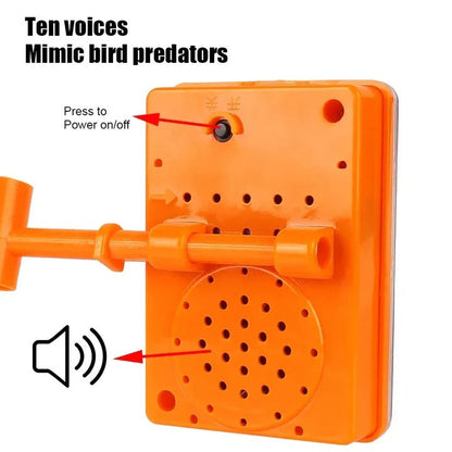 Solar Bird Repeller with Motion-Activated Sound and LED Flashing, Adjustable Telescopic Pole