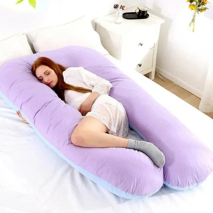 Full Body Memory Foam Pillow with Adjustable Loft and Removable Jersey Cover