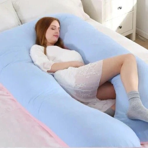Full Body Memory Foam Pillow with Adjustable Loft and Removable Jersey Cover