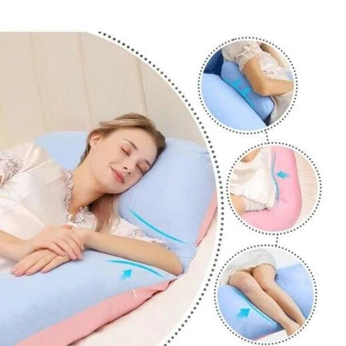Full Body Memory Foam Pillow with Adjustable Loft and Removable Jersey Cover